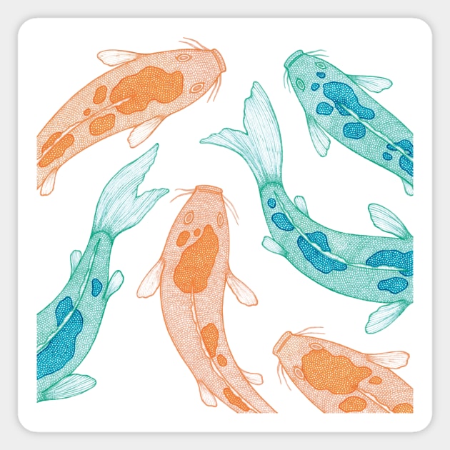 Koi Fish Sticker by Sasha Prood Studio